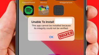 This App Cannot Be installed Becauseits integrity Could Not be verified  iOS 174  iOS 175  2024 [upl. by Kenn152]