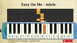 Easy On Me  Adele  pianika tutorial [upl. by Lietman]