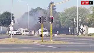 Cash in transit heist in Boksburg [upl. by Dnalra]