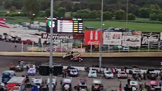 410 Outlaw Sprint Car B Feature Husets Speedway [upl. by Glarum]