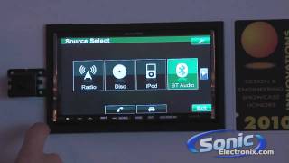 Alpine iNAW900 DVD Receiver with GPS Navigation at CES 2010 [upl. by Kinelski615]