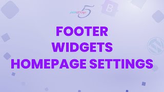 How to Customize Footer Widgets and Homepage in Picostrap [upl. by Keheley570]