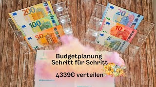 Budgetplanung Schritt für Schritt 🥰  4339€ verteilen 🥳 [upl. by Parsons25]