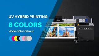 SinoColor HUV2000S Series 8 Colors UV Hybrid Printer [upl. by Gladdy416]