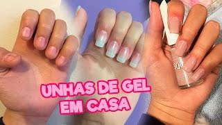 COMO FAZER UNHAS DE GEL EM CASA [upl. by Letsirc699]