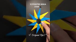 EASY ORIGAMI 12 POINTED NINJA STAR  DIY STEP BY STEP INSTRUCTIONS NINJA ART PAPER [upl. by Natsuj312]