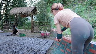 Time lapse of a wooden house built by one woman from start to finish [upl. by Osicran]