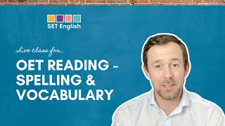 OET Tips amp Tricks  OET Reading  Vocabulary amp Spelling [upl. by Emmerie]