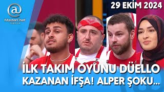 MASTERCHEF İLK TAKIM OYUNU KAZANAN İFŞA BEYZA DİSKALİFİYE ALPER ÇOK KIZDI 29102024 TV8 CANLI İZLE [upl. by Cherida]