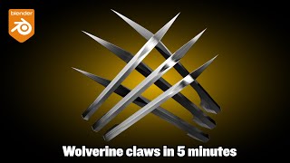 WOLVERINE CLAWS in Under 5 Minutes Blender Tutorial [upl. by Hillie]