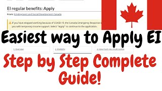 How to apply for Employment Insurance EI  Complete 2020 Step by Step Guide [upl. by Vinita]