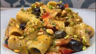 UNA PASTA LEGGERA  DATTERINI OLIVE E PISTACCHI  PRONTA IN 10 MINUTI  CUCINANDOMELAGODO [upl. by Ttreve]