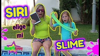 SIRI DECIDE MI SLIME EN LA PISCINA RULETA DE SLIME CON SIRI EN VACACIONES DE VERANO [upl. by Guerin8]