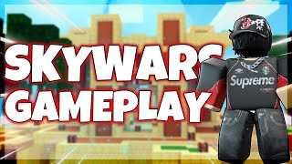 The Perfect Skywars Gameplay  Roblox Bedwars Gameplay [upl. by Eseryt887]