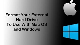 Format External Hard Drive For Use With Mac And PC Windows [upl. by Anikas]