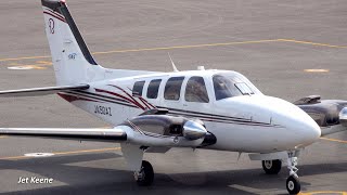 Beechcraft G58 Baron Takeoff amp Landing  Kohnan Aerodrome in February 2019 [upl. by Reinwald]