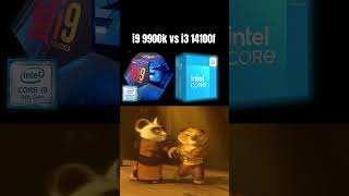 i9 9900k or i3 14100f pc gamer memes shorts intel [upl. by Aerbua583]