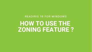 Readiris 16  How to use the zoning feature [upl. by Jump580]