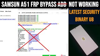 How to Bypass FRP on Samsung A51 U8 Firmware 2024  Samsung FRP Bypass 2024  a515f u8 frp  a51 frp [upl. by Demetre790]