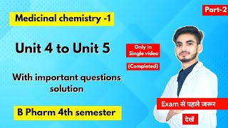 Medicinal chemistry b pharm 4th sem important questions। With solution Notes। Part2।Shahruddin khan [upl. by Dilisio]