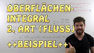 Oberflächenintegral 2Art  BEISPIEL Teil 1  Flussintegral in Polarkoordinaten Mantelfläche [upl. by Alekram349]