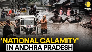 Andhra Pradesh Floods Severe flash floods leave hundreds stranded in southern India I WION Original [upl. by Cochrane]