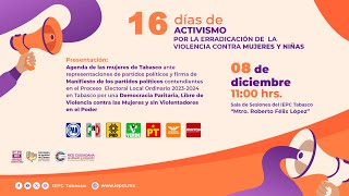 Presentación Agenda de las Mujeres de Tabasco ante Representaciones de partidos políticos [upl. by Che]