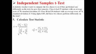 Independent Samples tTest [upl. by Philbo]