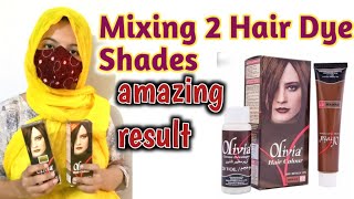 Mixing two shades of hair dye mixing hair dye colors  mixing two hair dye colors beautyinfluencer [upl. by Eidaj]