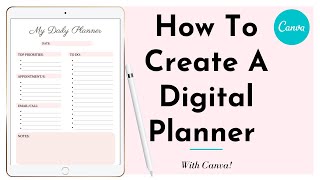 How to Easily Create a Digital Planner  Canva Tutorial  Fillable PDF [upl. by Eiramnwad]