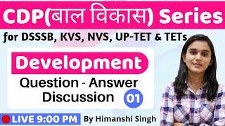 Development QuestionAnswer Discussion  Lesson04  Pedagogy for CTET DSSSB KVS UPTET2020 [upl. by Noby]