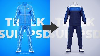 How to design Sports Tracksuits using a Photoshop Template [upl. by Sajet]