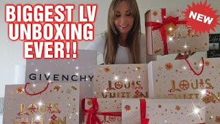 LOUIS VUITTON BIGGEST amp BEST UNBOXING HAUL EVER DONE ON MY CHANNEL [upl. by Wettam]