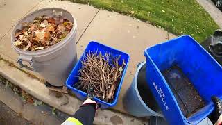 Fall Yard Waste 1 GoPro Garbage man POV [upl. by Can617]