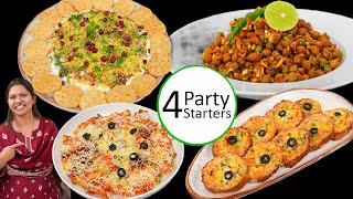 ४ झटपट और आसान स्टार्टर किसी भी पार्टी के लिए  4 Best Party Starter Recipes Veg  Kabitaskitchen [upl. by Sotos]