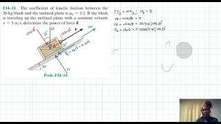 F14–10 Kinetics of a Particle Work and Energy Chapter 14 Hibbeler Dynamics Benam Academy [upl. by Yna]