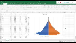 How to make a Population Pyramid in Excel [upl. by Shelagh610]