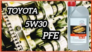 ✅Toyota Premium Fuel Economy 5w30 PFE Acea C2 Api SN  Análisis virgen y pruebas de viscosidad [upl. by Lethia]