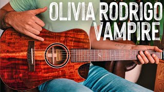 Vampire Olivia Rodrigo Guitar Tutorial  Vampire Guitar Lesson 986 [upl. by Beitnes229]