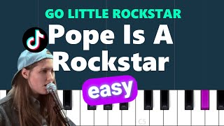 SALES  Pope Is a Rockstar  go little rockstar EASY PIANO TUTORIAL [upl. by Heathcote]