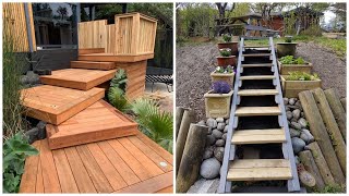 Garden stairs and steps 45 beautiful slope landscaping ideas [upl. by Inami]