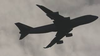 CARGOLUX ITALIA B747400F RollsRoyce RB211 Departure Climb [upl. by Kceb]