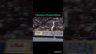 Oksana chusovitinas Iconic performance sports athletics gymnast yt [upl. by Yelrah]