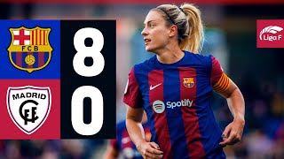 LIGA F  FC BARCELONA 8 vs 0 MADRID CFF 🔵🔴 [upl. by Murtha]