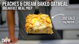 I Make this Baked Oatmeal at Least Once a Month  Peaches and Cream Baked Oatmeal [upl. by Pomfret854]