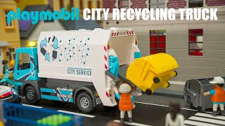 PLAYMOBIL City Recycling Truck Müllabfuhr Camion poubelle Camión de Basura 🗑️♻️ 70885 build amp play [upl. by Kurtz]