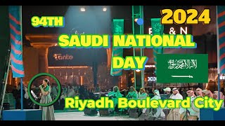 94th Saudi National Day Celebration  Riyadh Boulevard City 2024 saudiarabia celebration [upl. by Rouvin]