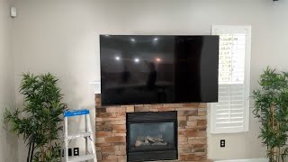 Motorized Fireplace TV Wall Mount  Remote Control [upl. by Roberson]