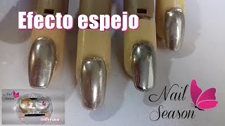 Uñas efecto espejo paso a paso base de acrilico Mirror Effect Nails [upl. by Garret]