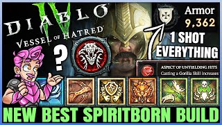 Diablo 4  New Best BROKEN DAMAGE Spiritborn Build  OP S6 Unyielding Touch of Death Combo  Guide [upl. by Perrins743]